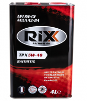 Масло RIXX TP X 5W40 SN/CF синт. 4л