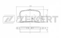 Колодки передние для Mitsubishi/BS1856/ZEKKERT