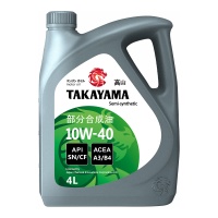 Масло TAKAYAMA 10W40 Api SN/СF Acea А3/В4 п/с.4л пластик