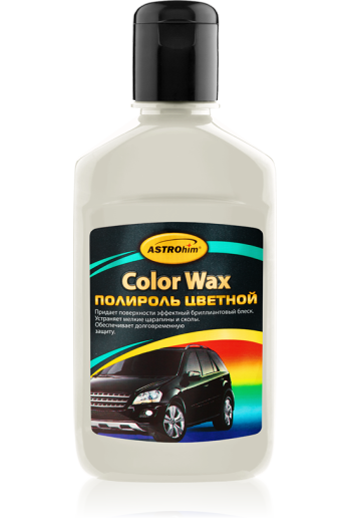 Полироль кузова Astrohim Color Wax белая 250мл (АС-282)