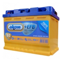 АКБ АКОМ EFB 65 А/ч обратная полярность