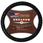 Оплетка на руль SENATOR Carolina 37-39см серый/черный