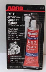 Герметик ABRO 85г силиконовый красный 11ABR/AB