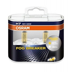 Лампы H7 12V60/55W OSRAM FOG BREAKER +60% (2шт)