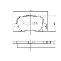 Колодки задние для Toyota Camry96-01/080100/REMSA