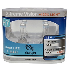 Лампы H7 12V55W ClearLight X-treme Vision +120% LIGHT (2шт)
