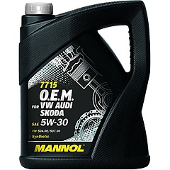 Масло Mannol Long Life 5W30 504/507 для Audi Skoda/Porche/BMV 4+1л. АКЦИЯ 7715
