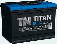 АКБ TITAN Евро Сильвер 76 А/ч обратная полярность