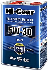 Масло Hi-Gear 5W30 SM/SN/CF синт. 4л