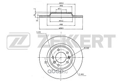 Диск тормозной для Peugeot 407/ Citroen C5 /задний/BS5039/ZEKKERT
