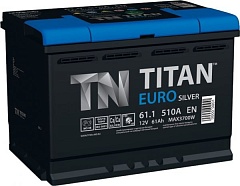 АКБ TITAN Евро Сильвер 61 А/ч прямая полярность