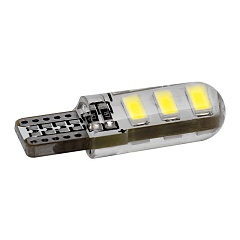 Светодиод 12V5W без цоколя (6 диодов) БЕЛЫЙ SMD 5500К силикогель
