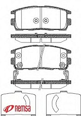 Колодки задние для Chevrolet/Opel /126012/REMSA