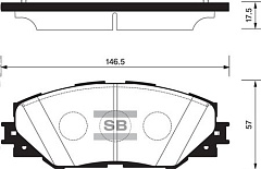 Колодки передние для Toyota RAV4 06-/TY002/SP2138/HI-Q