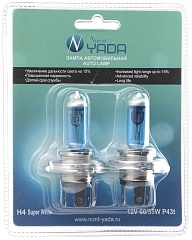 Лампы H4 12V60/55W NORD YADA SuperWhite в блистере