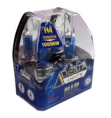 Лампы H4 12V60/55W DELTA супер белые (2шт)