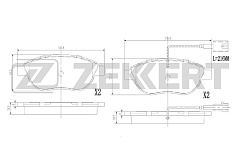 Колодки передние для Fiat Bravo/BS2919/ZEKKERT