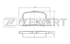 Колодки задние для Toyota/zotye t600/BS1995/ZEKKERT
