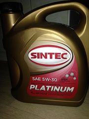 Масло Sintec Platinum 5W30 синт.4л.АКЦИЯ 1л бесплатно
