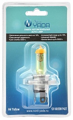Лампа H4 12V60/55W NORD YADA Yellow в блистере