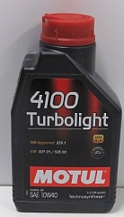 Масло Motul 4100 Turbolight 10W40 п/синт. 1л