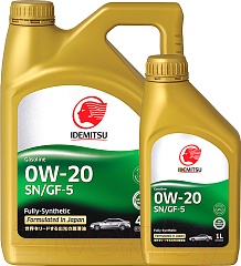 Масло Idemitsu SN/GF-5 0W20 синт. АКЦИЯ 4+1л.